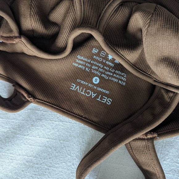 SET ACTIVE Sport Bra in Brown - Picture 3 of 3